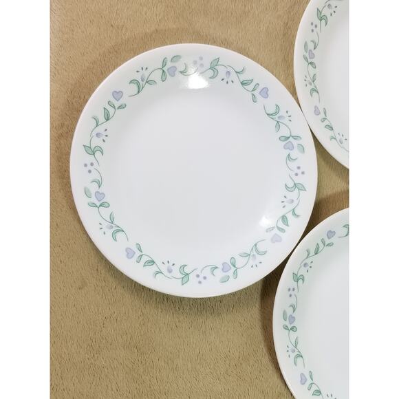 Corelle by Corning Country Cottage Bread Plate 6 3/4' Green Leaf Made in USA - Picture 7 of 15